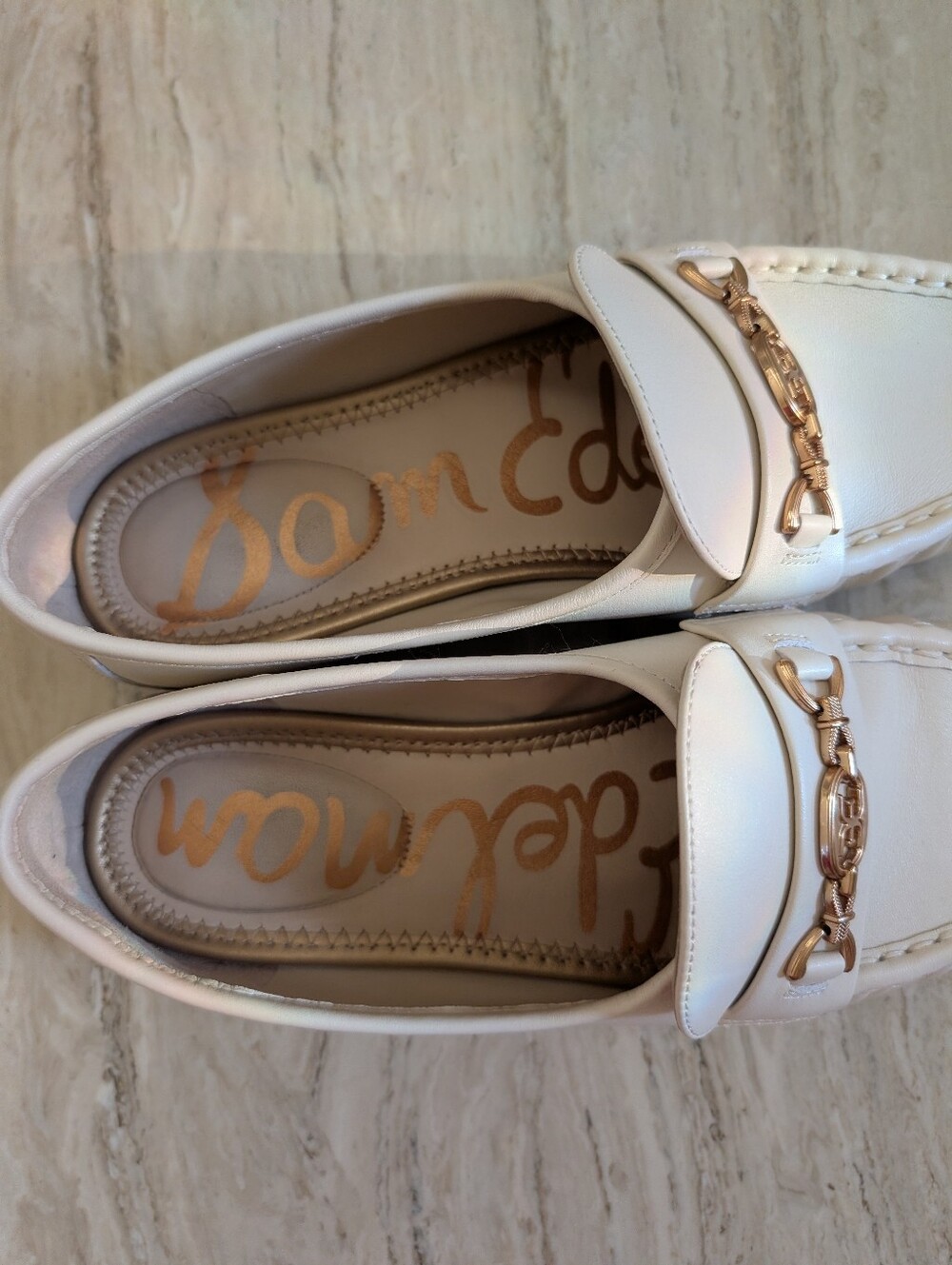 Sam Edelman Lucca Bit Loafer in Modern Ivory Leather Size 8 - Picture 8 of 10